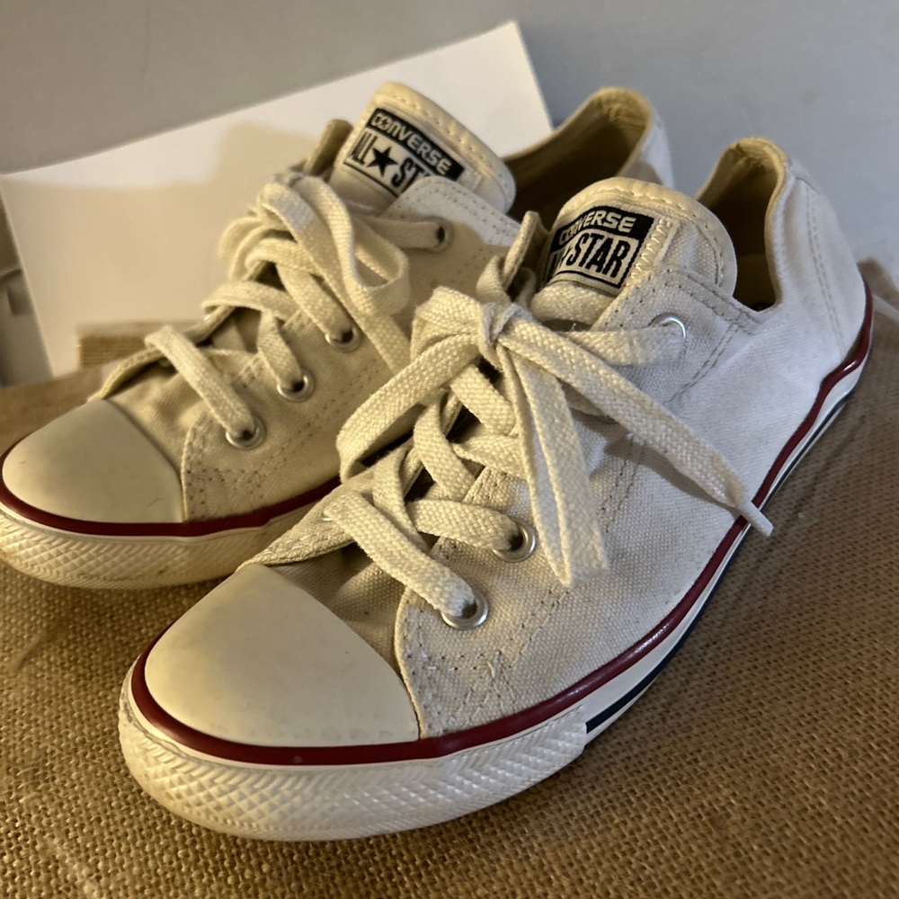 Off white Converse sneakers
